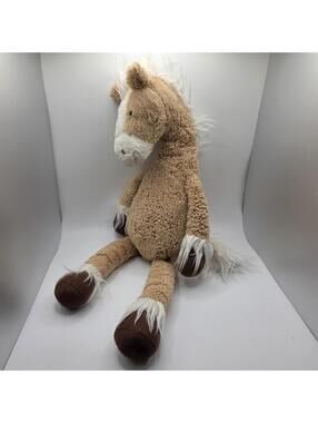 Jellycat Dainty Palomino Pony Horse Tan White Plush 17"